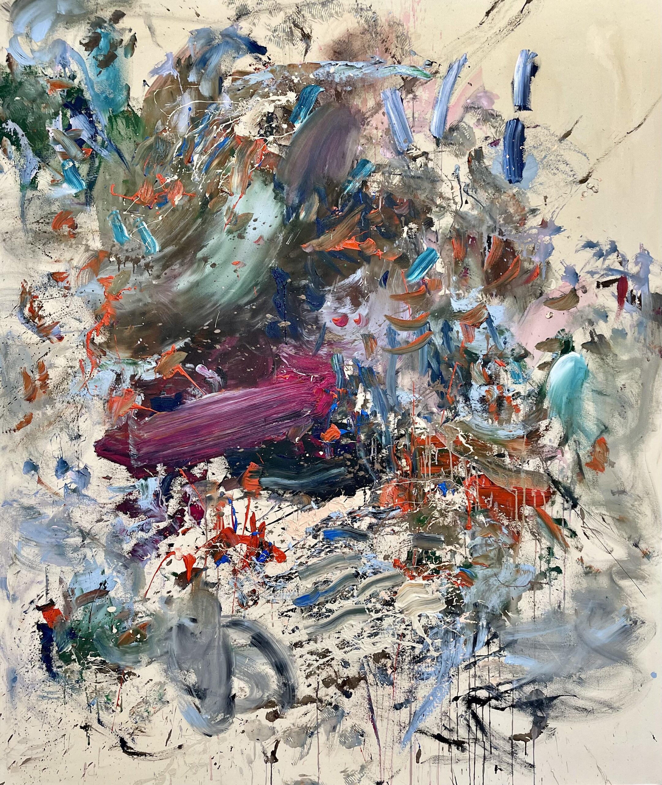 200 x 170cm Acrylic on stretched canvas